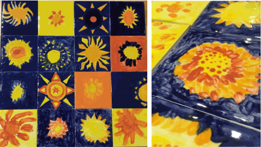 Hassocks-infants-school-mosaic-sun-tile-project