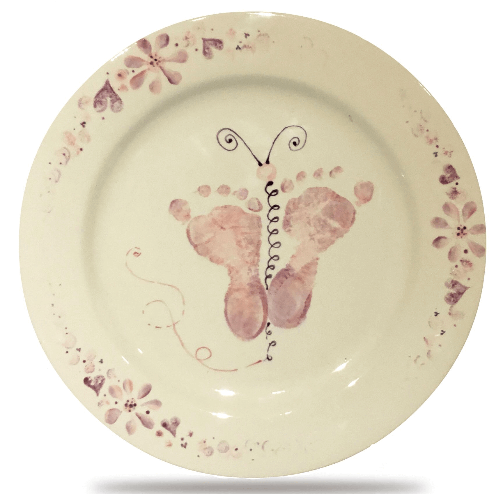 Baby footprint plate